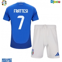 Italija Davide Frattesi #7 Domaci Dres za djecu EP 2024 Kratak Rukav (+ Kratke hlače)